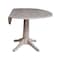 International Concepts Round 42 in Round Dual Drop Leaf Pedestal Table, 30.3 inH, Washed Gray Taupe, 42 W, 42 L, 30.3 in H K09-42DPT-27B - alternate 6